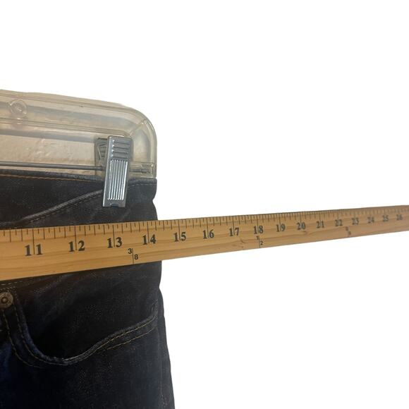Abercrombie & Fitch Size 28 X 30 Dark Wash Button Fly The AF Slim Straight Jeans - Picture 11 of 12